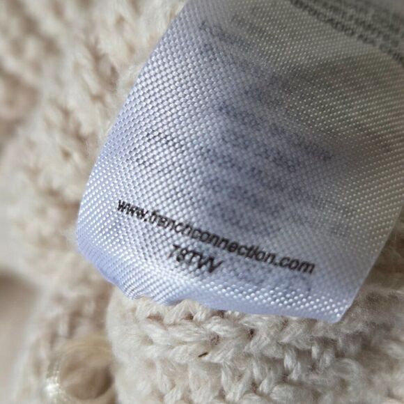 EUC FRENCH CONNECTION COTTON BOATNECK LOOSE FITTING PULLOVER SWEATER SZ M - Picture 11 of 14